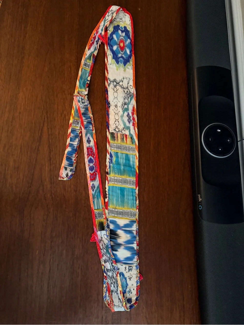 Johnny Was Colorful Boho Embroidered Obi Belt with Tassels